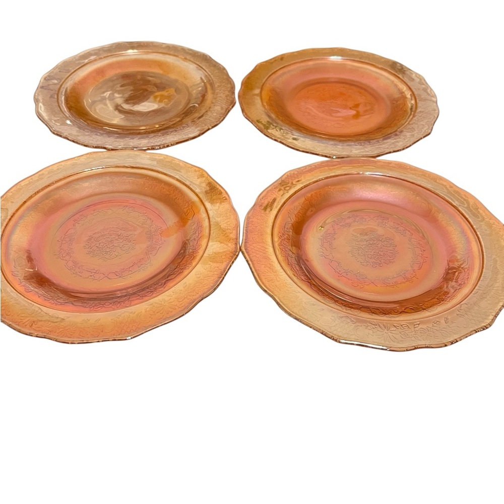 Vintage Federal carnival glass plates